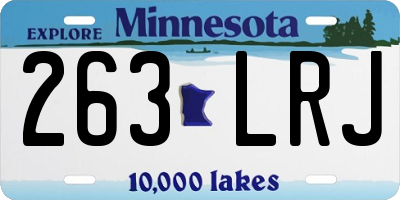 MN license plate 263LRJ