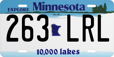 MN license plate 263LRL