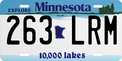MN license plate 263LRM