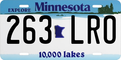 MN license plate 263LRO