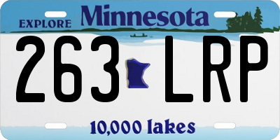 MN license plate 263LRP