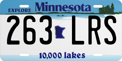 MN license plate 263LRS