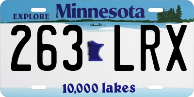 MN license plate 263LRX