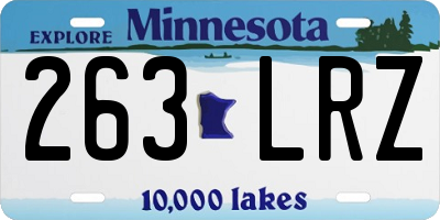 MN license plate 263LRZ