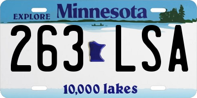 MN license plate 263LSA