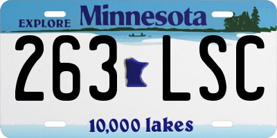 MN license plate 263LSC
