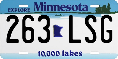 MN license plate 263LSG