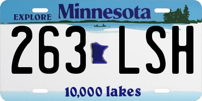 MN license plate 263LSH