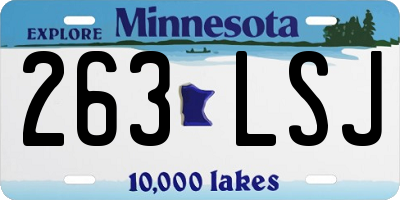 MN license plate 263LSJ
