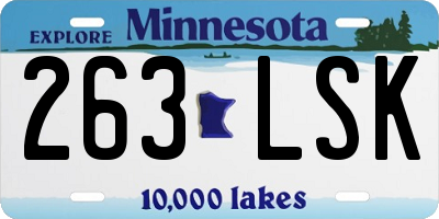 MN license plate 263LSK