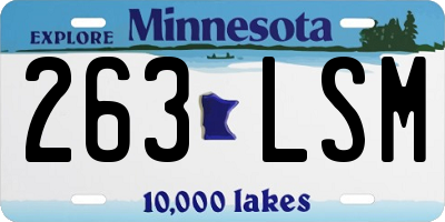 MN license plate 263LSM