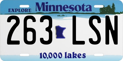 MN license plate 263LSN