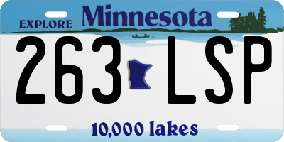 MN license plate 263LSP