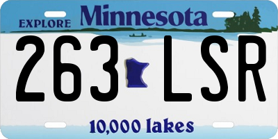 MN license plate 263LSR