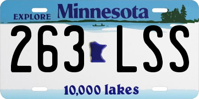 MN license plate 263LSS