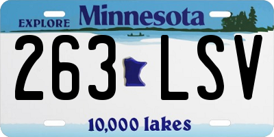MN license plate 263LSV