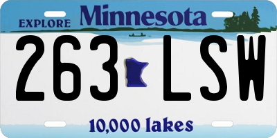 MN license plate 263LSW