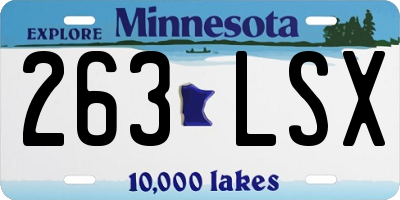MN license plate 263LSX