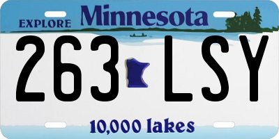 MN license plate 263LSY