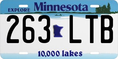 MN license plate 263LTB