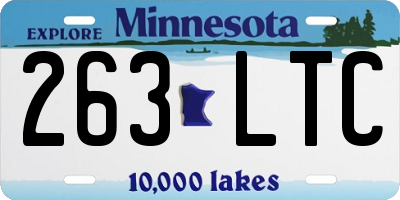 MN license plate 263LTC