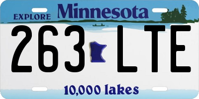 MN license plate 263LTE