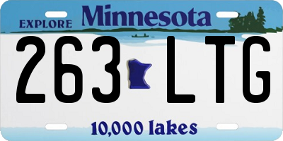 MN license plate 263LTG