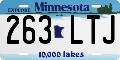 MN license plate 263LTJ