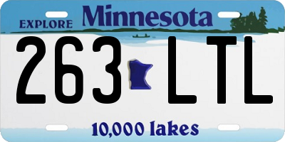MN license plate 263LTL