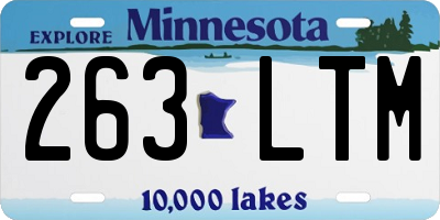 MN license plate 263LTM