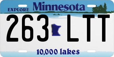 MN license plate 263LTT