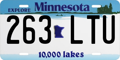 MN license plate 263LTU