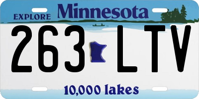 MN license plate 263LTV