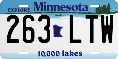 MN license plate 263LTW