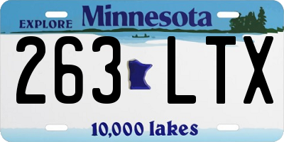 MN license plate 263LTX