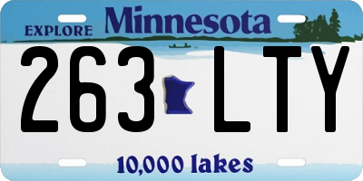 MN license plate 263LTY