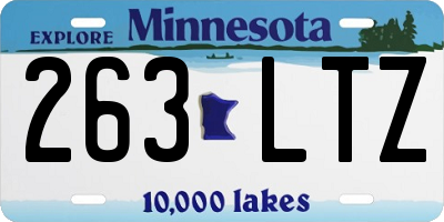 MN license plate 263LTZ