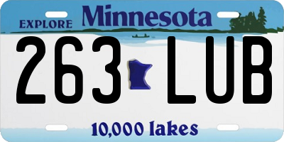 MN license plate 263LUB