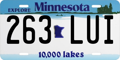 MN license plate 263LUI