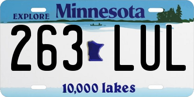 MN license plate 263LUL