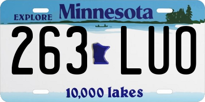 MN license plate 263LUO