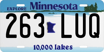MN license plate 263LUQ