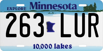 MN license plate 263LUR
