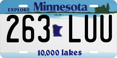MN license plate 263LUU