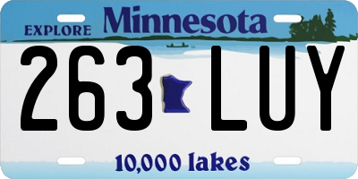 MN license plate 263LUY
