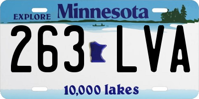 MN license plate 263LVA