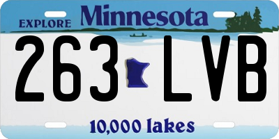 MN license plate 263LVB