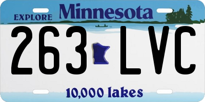 MN license plate 263LVC
