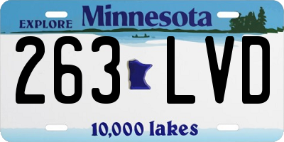 MN license plate 263LVD