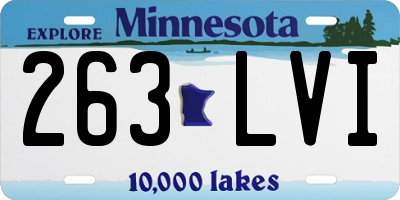 MN license plate 263LVI
